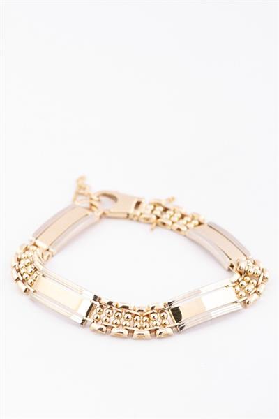 Grote foto gouden schakelarmband kleding dames sieraden