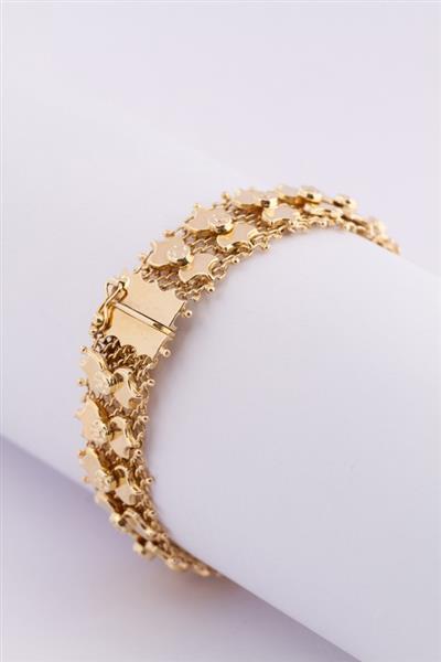 Grote foto gouden filigrain schakel armband kleding dames sieraden