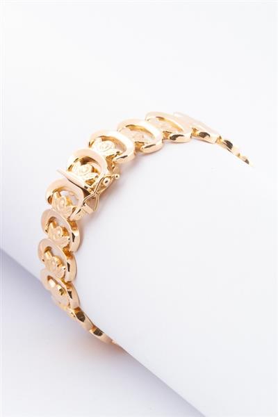 Grote foto gouden schakel armband. kleding dames sieraden