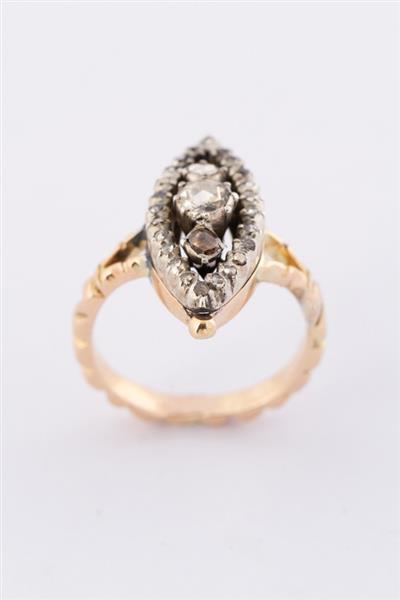 Grote foto gouden markies ring met roos diamanten kleding dames sieraden