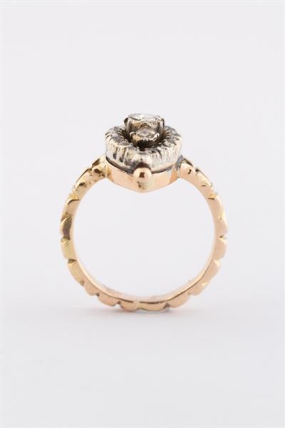 Grote foto gouden markies ring met roos diamanten kleding dames sieraden