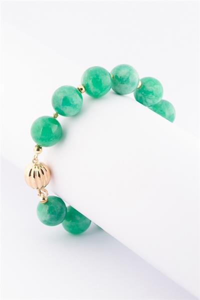 Grote foto jade armband aan gouden slot kleding dames sieraden