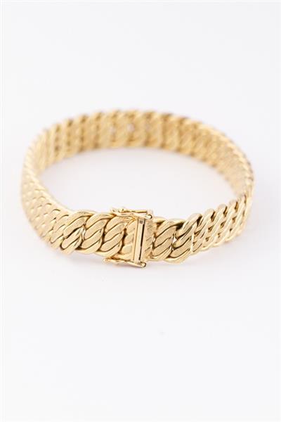 Grote foto gouden gematteerde schakel armband kleding dames sieraden