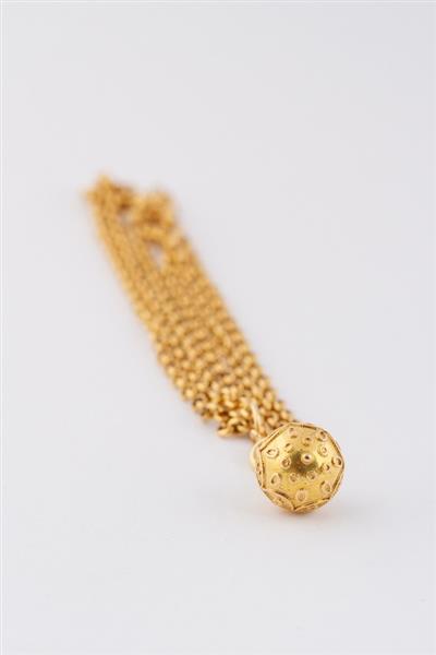 Grote foto 3 strengs gouden jasseron armband met gouden bol kleding dames sieraden