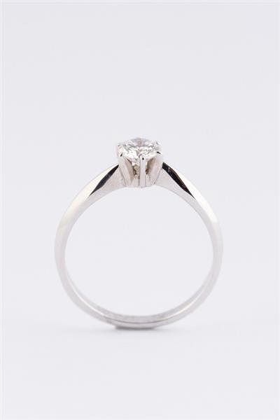 Grote foto wit gouden solitair ring met een briljant van ca. 0.38 ct. kleding dames sieraden