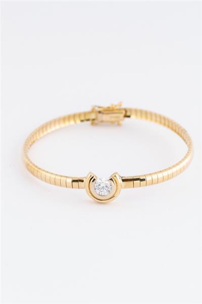 Grote foto gouden armband met een briljant van ca. 0.70 ct. kleding dames sieraden