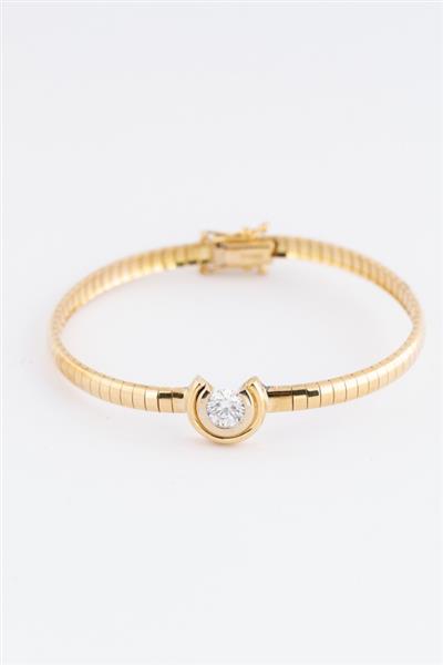 Grote foto gouden armband met een briljant van ca. 0.70 ct. kleding dames sieraden