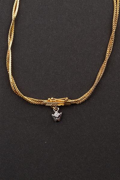 Grote foto gouden collier met 30 briljanten kleding dames sieraden