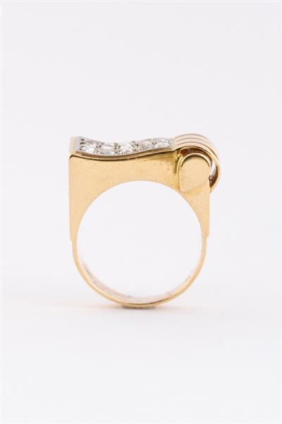 Grote foto gouden d mod ring retro ring met roos geslepen diamanten kleding dames sieraden