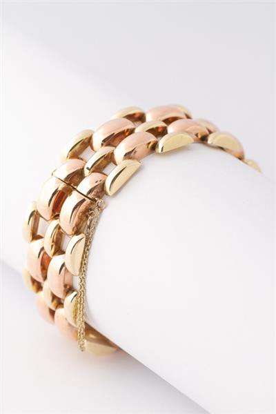 Grote foto gouden bi color schakel armband kleding dames sieraden