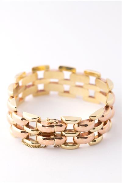 Grote foto gouden bi color schakel armband kleding dames sieraden