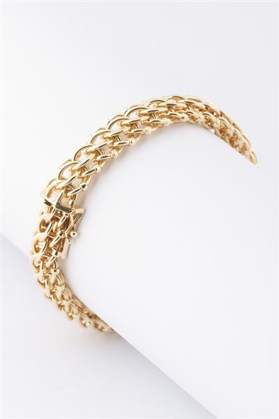 Grote foto gouden schakel armband. kleding dames sieraden