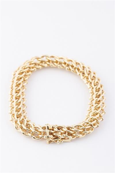 Grote foto gouden schakel armband. kleding dames sieraden