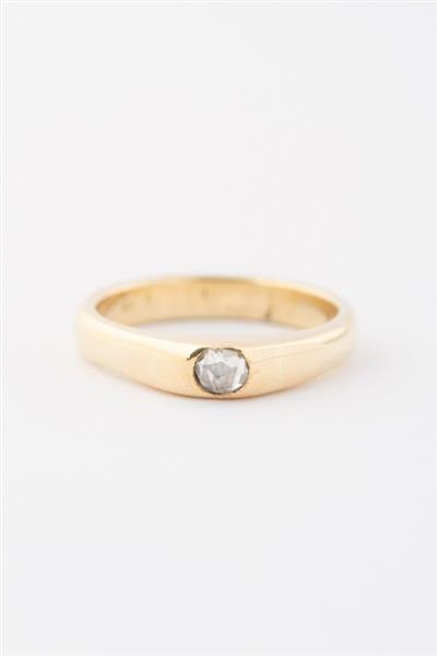 Grote foto gouden ring met een roos geslepen diamant kleding dames sieraden