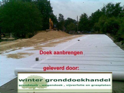 Grote foto anti worteldoek gronddoek geotextiel tuin en terras kunstgras