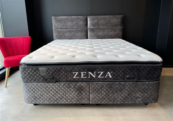 Grote foto zenza opbergbed 1 persoons in antraciet diamant slaapcomfort huis en inrichting bedden