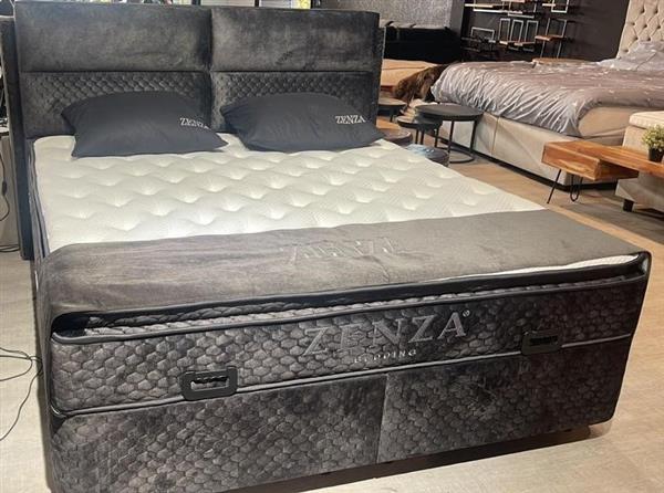 Grote foto zenza opbergbed 1 persoons in antraciet diamant slaapcomfort huis en inrichting bedden