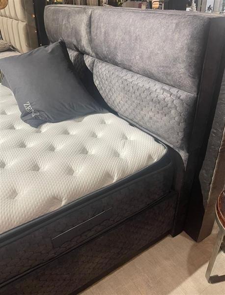 Grote foto zenza opbergbed 1 persoons in antraciet diamant slaapcomfort huis en inrichting bedden