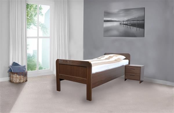 Grote foto john seniorenbed 90x200 walnoot bk beds antiek en kunst stoelen en banken