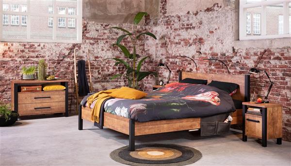 Grote foto charly nachtkastje in old teak maxfurn huis en inrichting complete slaapkamers