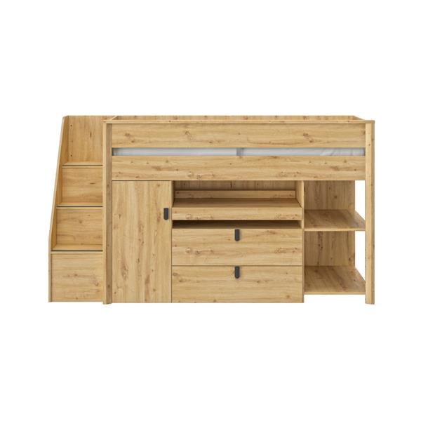 Grote foto mael halfhoogslaper 90x200 eiken gami kinderen en baby complete kinderkamers