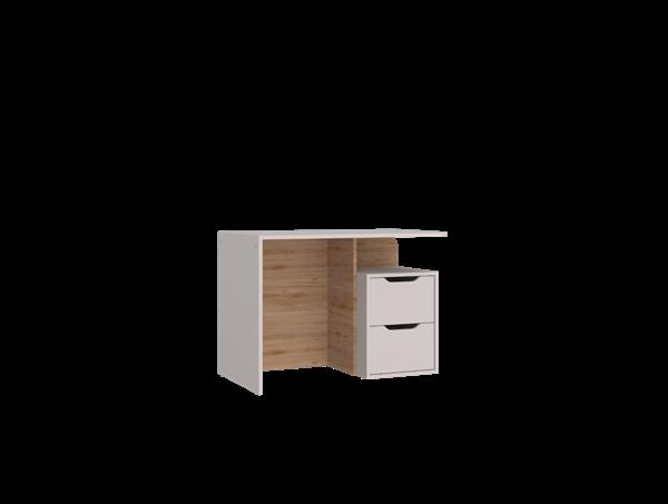 Grote foto new options hoekstapelbed met bureau 90x200 eiken beige almila kinderen en baby complete kinderkamers