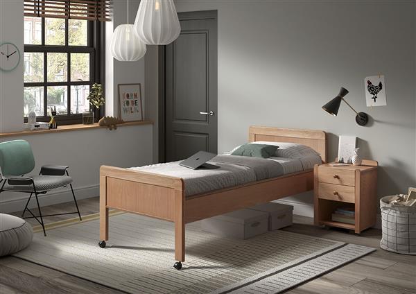 Grote foto seniorenbed compleet 100x200 eiken bk beds antiek en kunst stoelen en banken