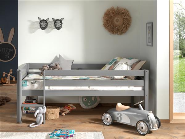 Grote foto pino halfhoogslaper laag 90x200 grijs vipack kinderen en baby complete kinderkamers