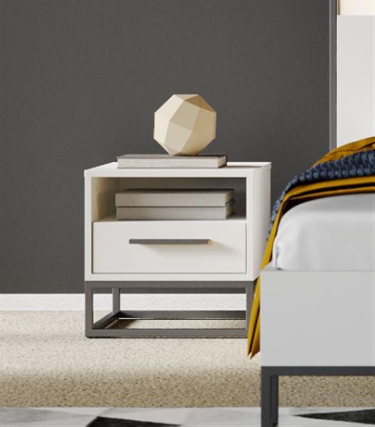 Grote foto legend nachtkastje in wit almila huis en inrichting complete slaapkamers