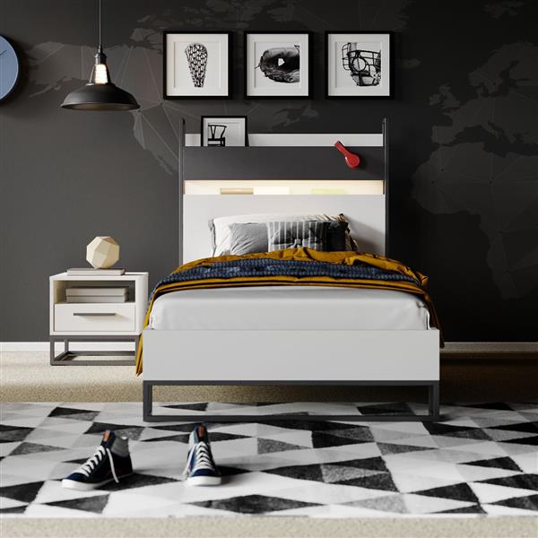 Grote foto legend nachtkastje in wit almila huis en inrichting complete slaapkamers