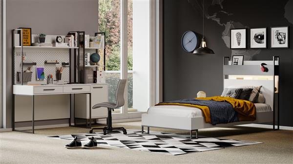 Grote foto legend nachtkastje in wit almila huis en inrichting complete slaapkamers