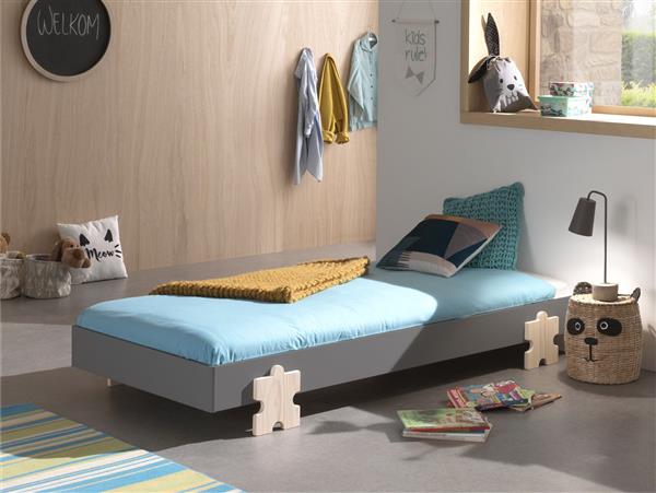 Grote foto modulo puzzle 1 persoonsbed grijs vipack antiek en kunst stoelen en banken