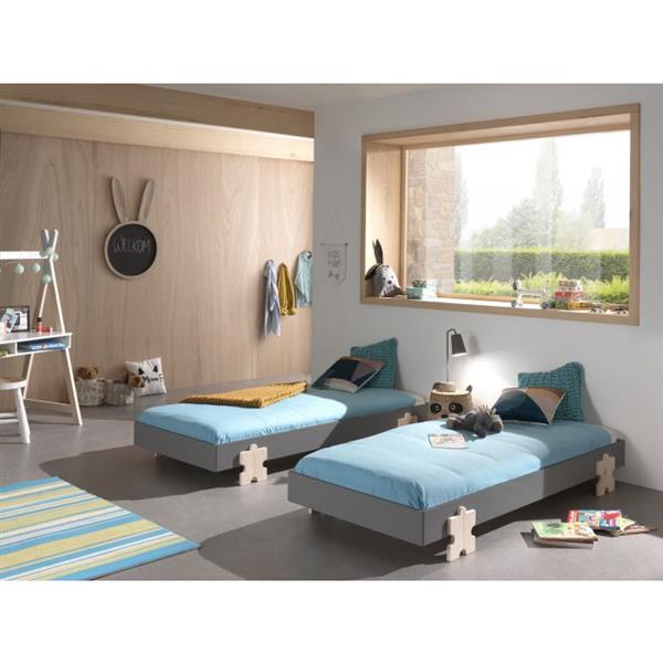 Grote foto modulo puzzle 1 persoonsbed grijs vipack antiek en kunst stoelen en banken