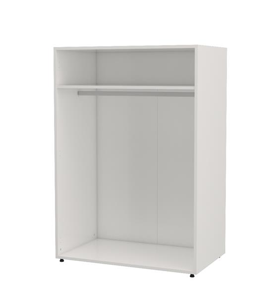 Grote foto neo hoogslaper met bureau en twee kledingkasten 90x200 wit grijs almila kinderen en baby complete kinderkamers