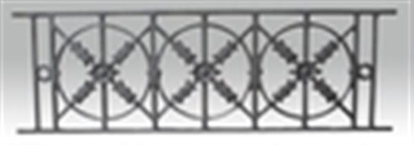 Grote foto cast iron window grill raamrooster massief smeedijzer rust bruin. tuin en terras hekken en schuttingen