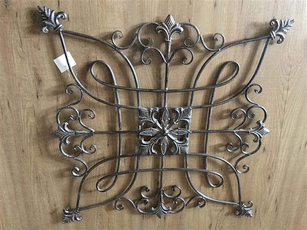 Grote foto decoratief wandornament metaal bruin tuin en terras tuindecoratie
