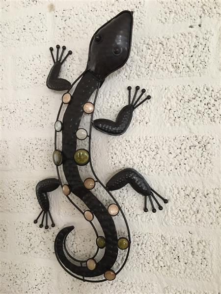 Grote foto 1 salamander hagedis gemaakt van ijzer vol collor prachtig tuin en terras tuindecoratie
