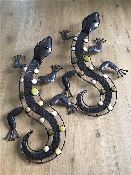 Grote foto 1 salamander hagedis gemaakt van ijzer vol collor prachtig tuin en terras tuindecoratie