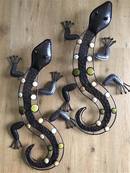 Grote foto 1 set salamanders hagedissen gemaakt van ijzer vol collor prachtig tuin en terras tuindecoratie