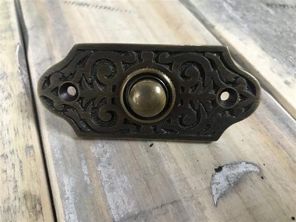 Grote foto deurbel antiek messing drukbel doe het zelf en verbouw materialen en producten