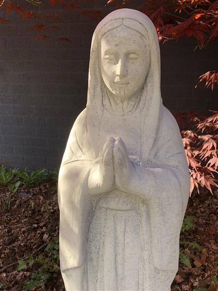 Grote foto moeder maria mother mary groot vol stenen beeld. tuin en terras tuindecoratie