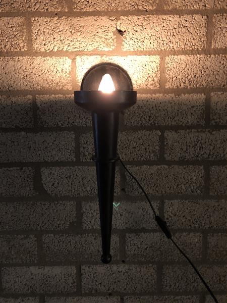 Grote foto 1 kasteelfakkel metaal als wandlamp metaal. huis en inrichting woningdecoratie