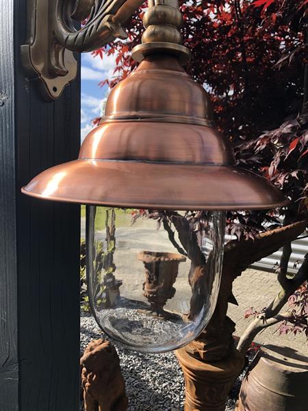 Grote foto buitenlamp geheel koper glas koperen wandlamp rustieke buitenlamp buiten wandlamp voordeur top k tuin en terras verlichting