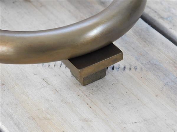 Grote foto deurklopper van massief messing gepatineerd messing fittingen zoals antiek doe het zelf en verbouw materialen en producten