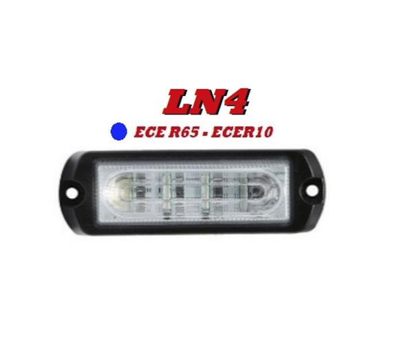 Grote foto ln4 led flitser blauw ecer65 12 watt 12 24v auto onderdelen overige auto onderdelen