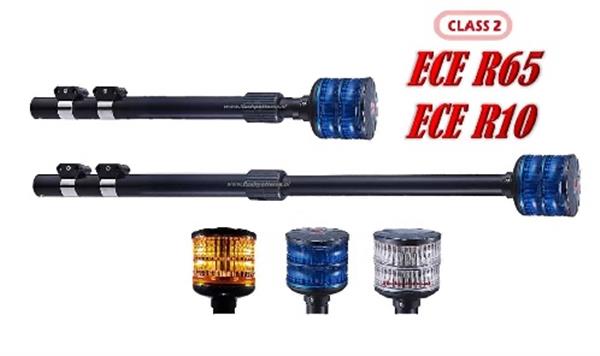 Grote foto mcx dl pro ecer65 ecer10 led motor zwaailamp 12 24v blauw klasse ii auto onderdelen overige auto onderdelen
