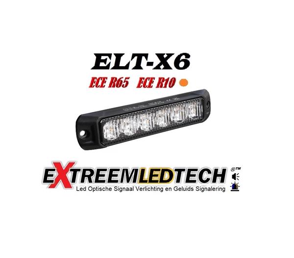 Grote foto elt x6 led flitser 6 x 3 watt ecer65 k2 ip67 12 24v 3 jaar garantie auto onderdelen overige auto onderdelen