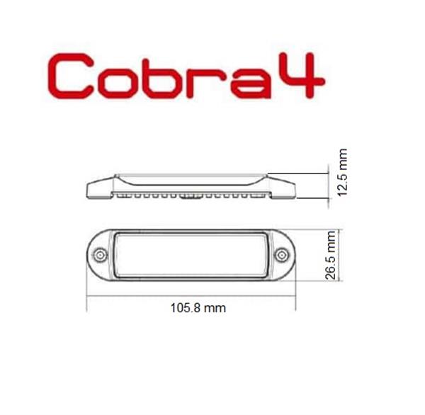 Grote foto c4 cobra led grill light ecer65 hoog intensiteit leds auto onderdelen overige auto onderdelen