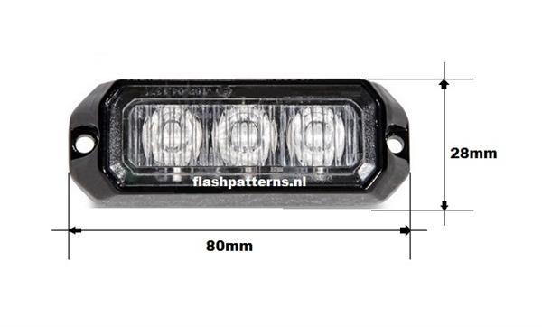 Grote foto eco a3 led grill light 3 x 3 watt 12 24v auto onderdelen overige auto onderdelen