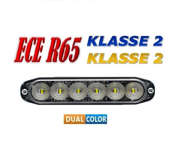 Grote foto e6 hoog kwaliteit dual colour 2 kleuren led flitser 2 x 6 x 3 watt r65 klasse i en ii 12 24v auto onderdelen overige auto onderdelen